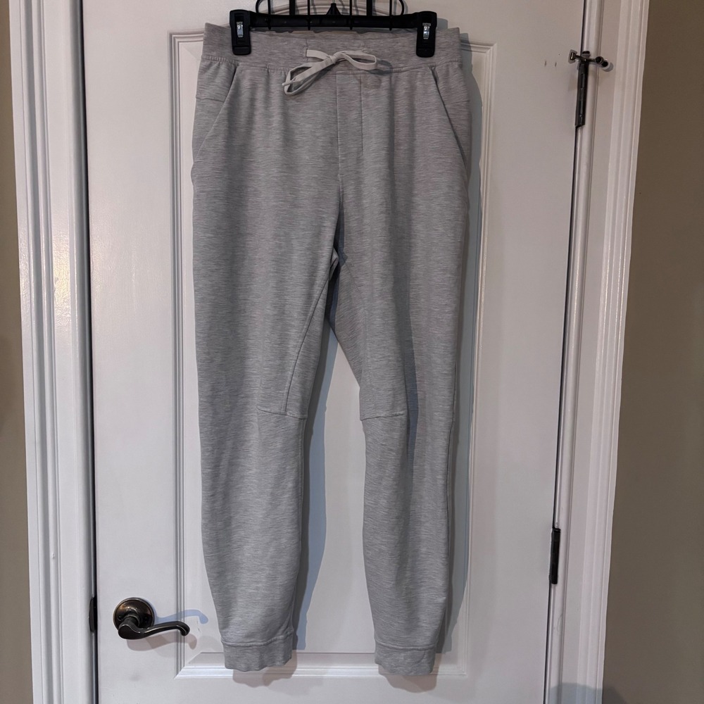 Lululemon City Sweat Joggers Heathered Grey Tapered Sweatpants Size Medium
